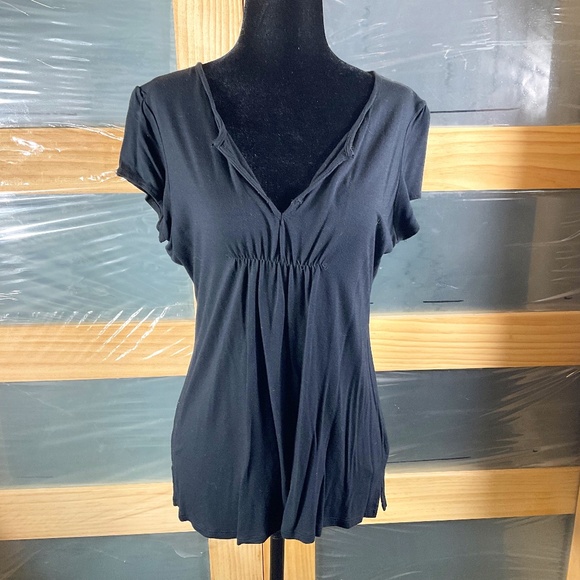 Calvin Klein Black Short Sleeved Vintage Top - Picture 1 of 9